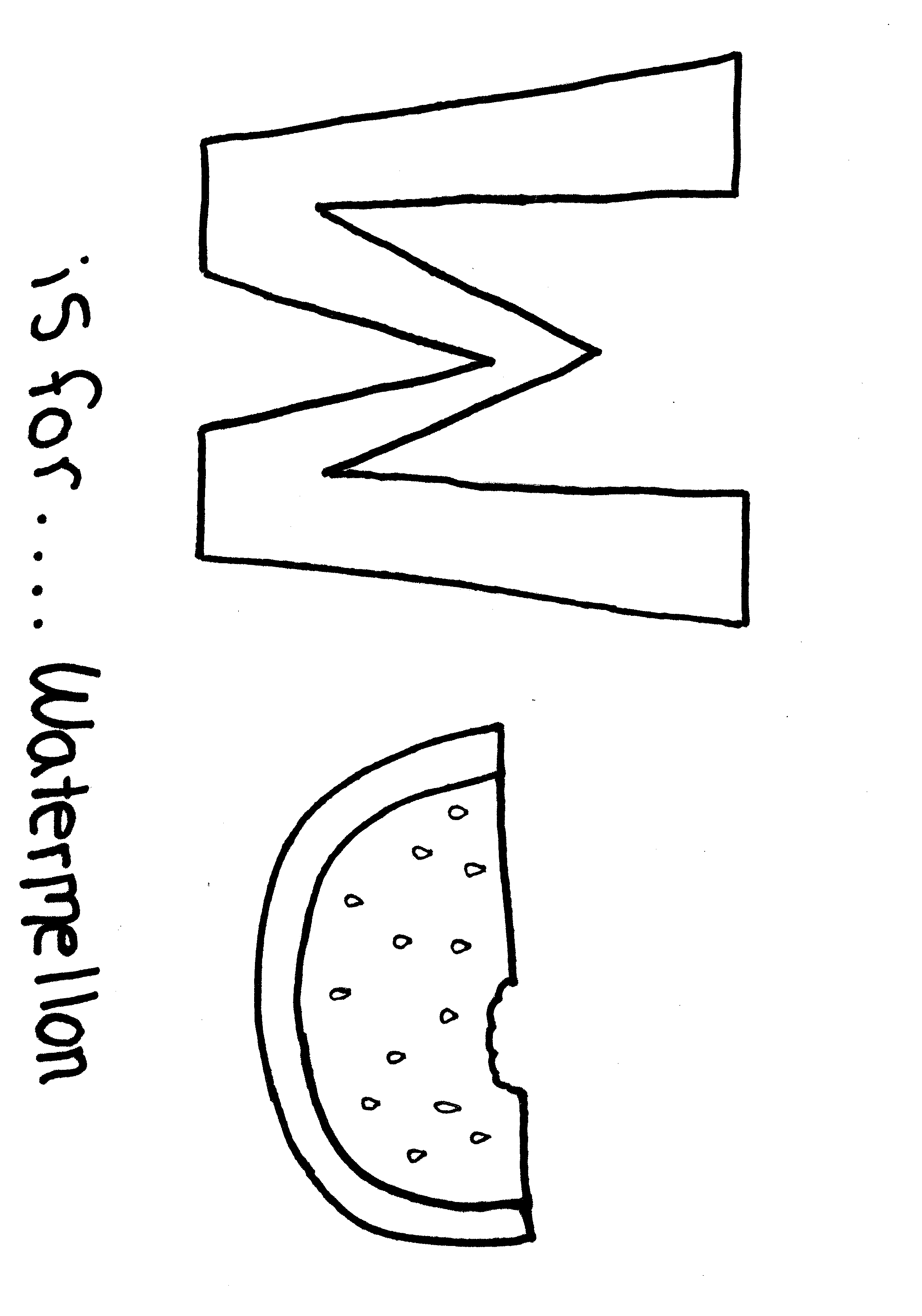 Free printable alphabet coloring page Letter W